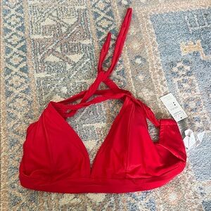 NWT Red Bikini Halter Top and Matching Bottoms